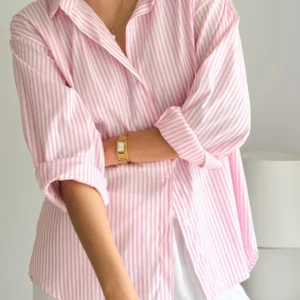 SAN MEROS Women Regular Fit Striped Formal Shirt