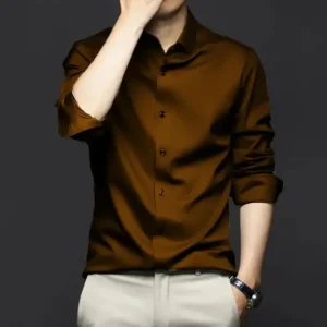 METRONAUT Men Regular Fit Solid Spread Collar Formal Shirt